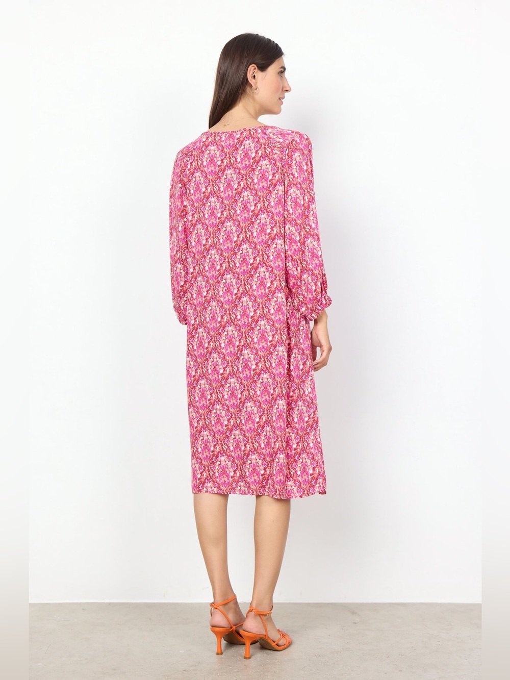 SoyaConcept Women's Pink Combi Patterned Scoop-Neck Dress Size M - Picture 11 of 11